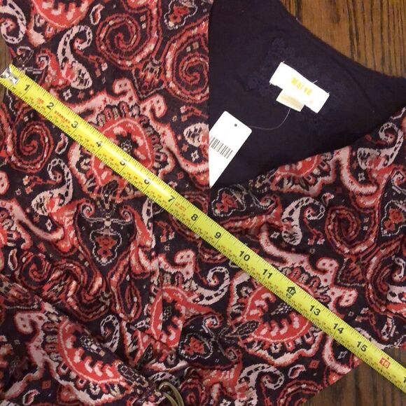 ANTHROPOLOGIE MAEVE Floral Paisley Wrap Front Dress With Belt Sz XS - Picture 14 of 16